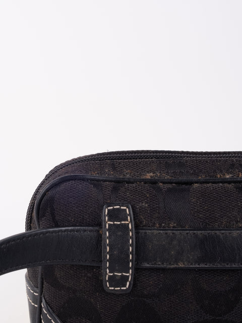 COACH Black Signature Belt Bag
