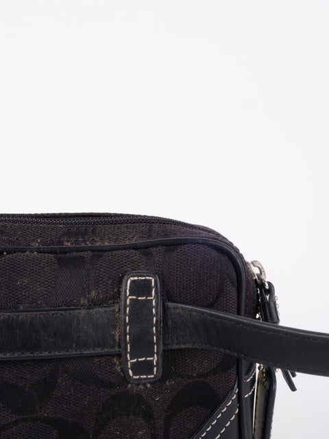 COACH Black Signature Belt Bag