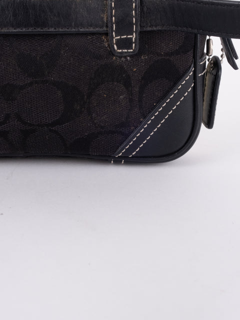 COACH Black Signature Belt Bag