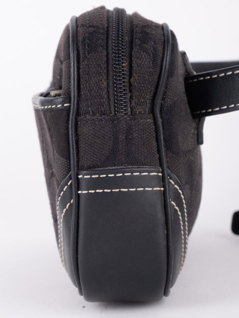 COACH Black Signature Belt Bag