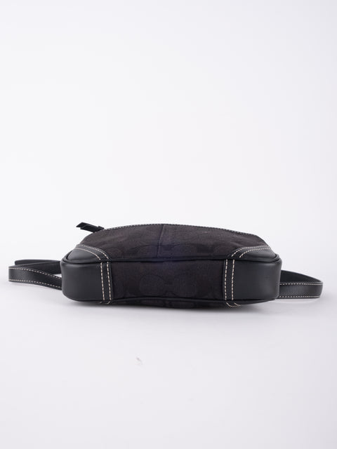COACH Black Signature Belt Bag