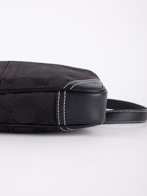 COACH Black Signature Belt Bag