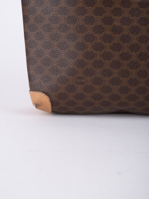Celine Macadam Vintage Brown Clutch Bag