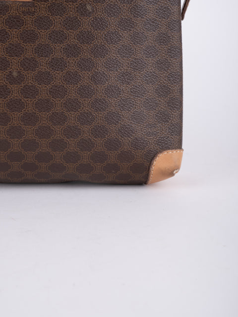 Celine Macadam Vintage Brown Clutch Bag