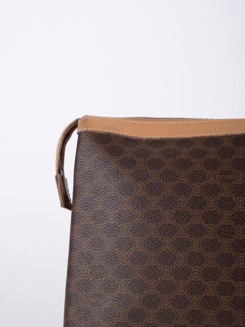 Celine Macadam Vintage Brown Clutch Bag
