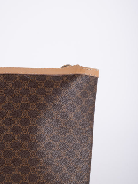 Celine Macadam Vintage Brown Clutch Bag