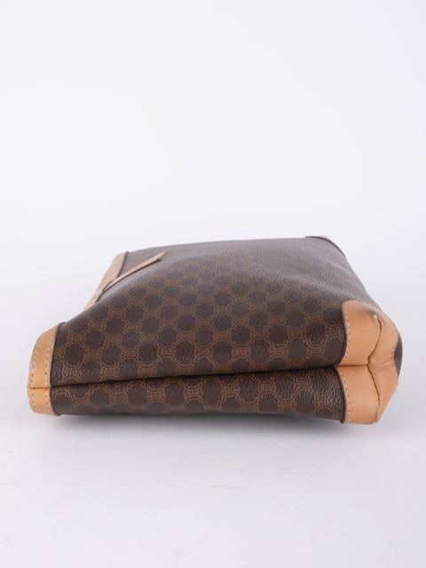 Celine Macadam Vintage Brown Clutch Bag