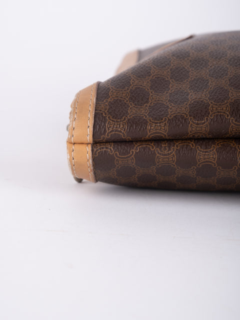 Celine Macadam Vintage Brown Clutch Bag