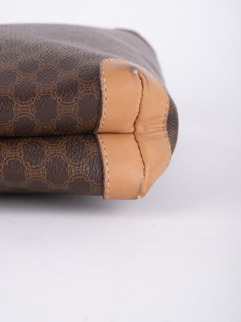 Celine Macadam Vintage Brown Clutch Bag