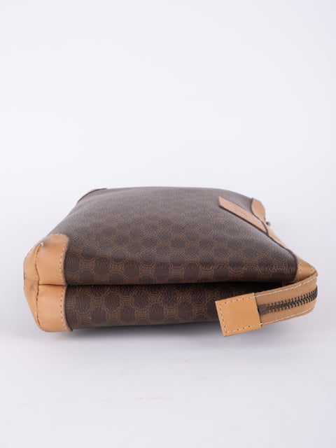Celine Macadam Vintage Brown Clutch Bag