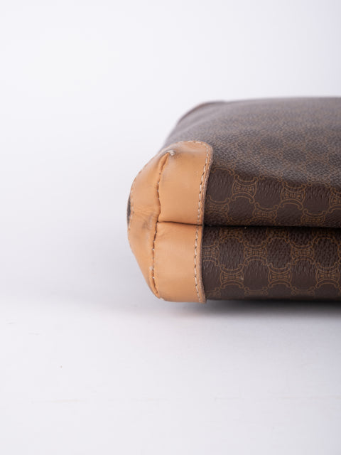 Celine Macadam Vintage Brown Clutch Bag