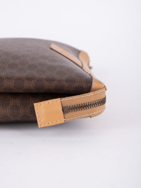 Celine Macadam Vintage Brown Clutch Bag