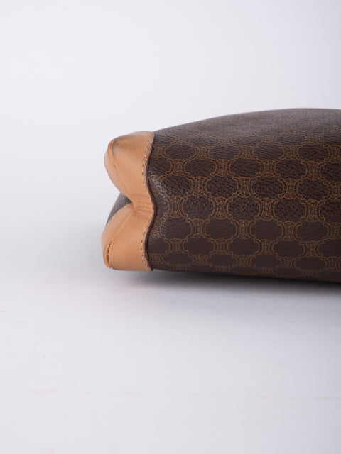 Celine Macadam Vintage Brown Clutch Bag