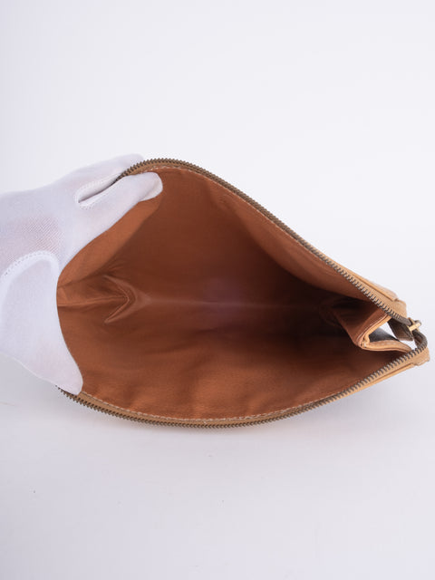 Celine Macadam Vintage Brown Clutch Bag