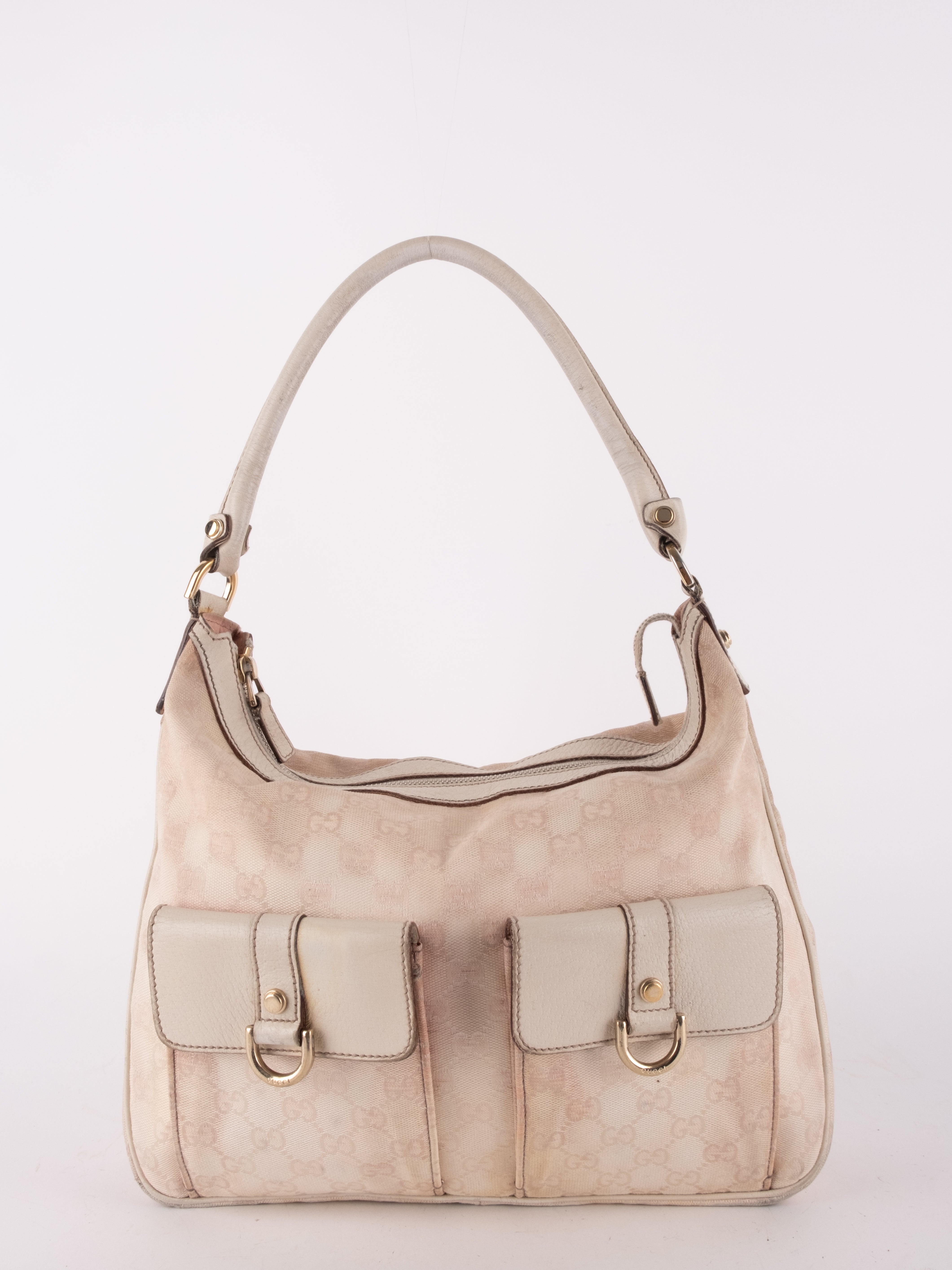 Gucci Monogram Shoulder Bag Cream