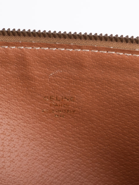 Celine Macadam Vintage Brown Clutch Bag