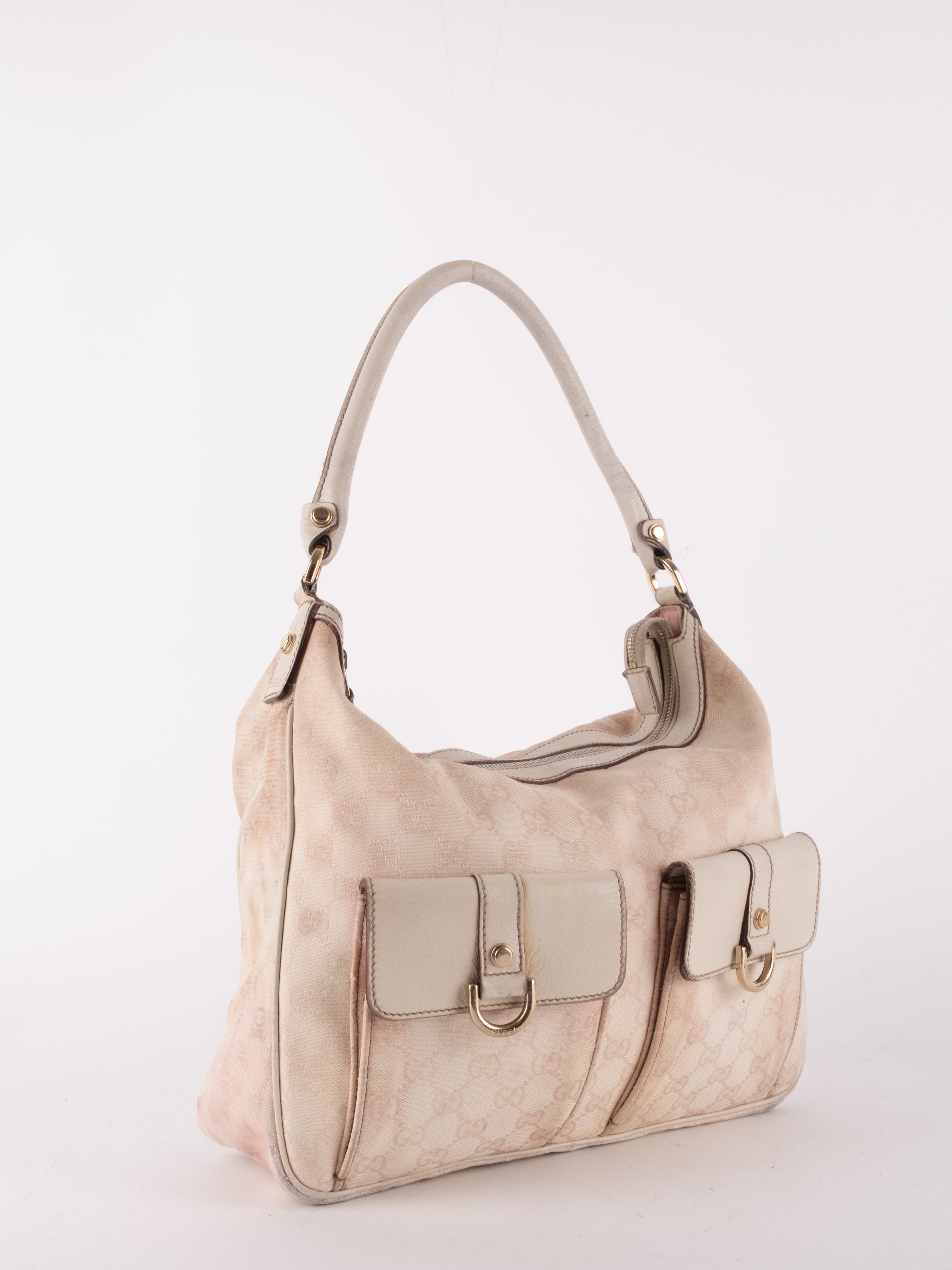Gucci Monogram Shoulder Bag Cream