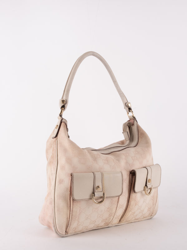 Gucci Monogram Shoulder Bag Cream