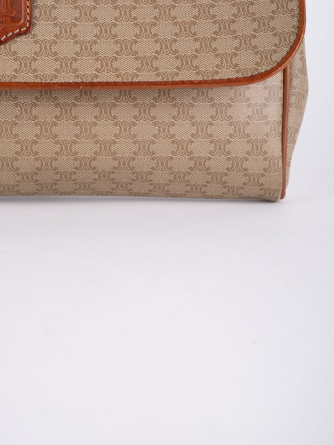 Celine Macadam Vintage Beige Envelope Clutch