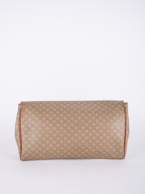 Celine Macadam Vintage Beige Envelope Clutch