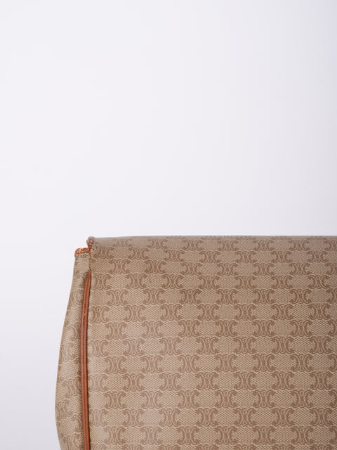 Celine Macadam Vintage Beige Envelope Clutch