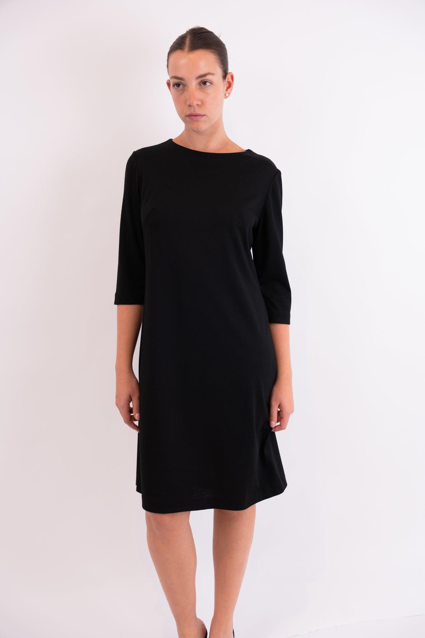 שמלת ג'רסי שחורה ספניולי - Volver