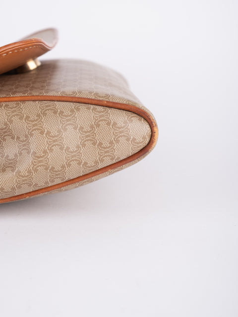 Celine Macadam Vintage Beige Envelope Clutch