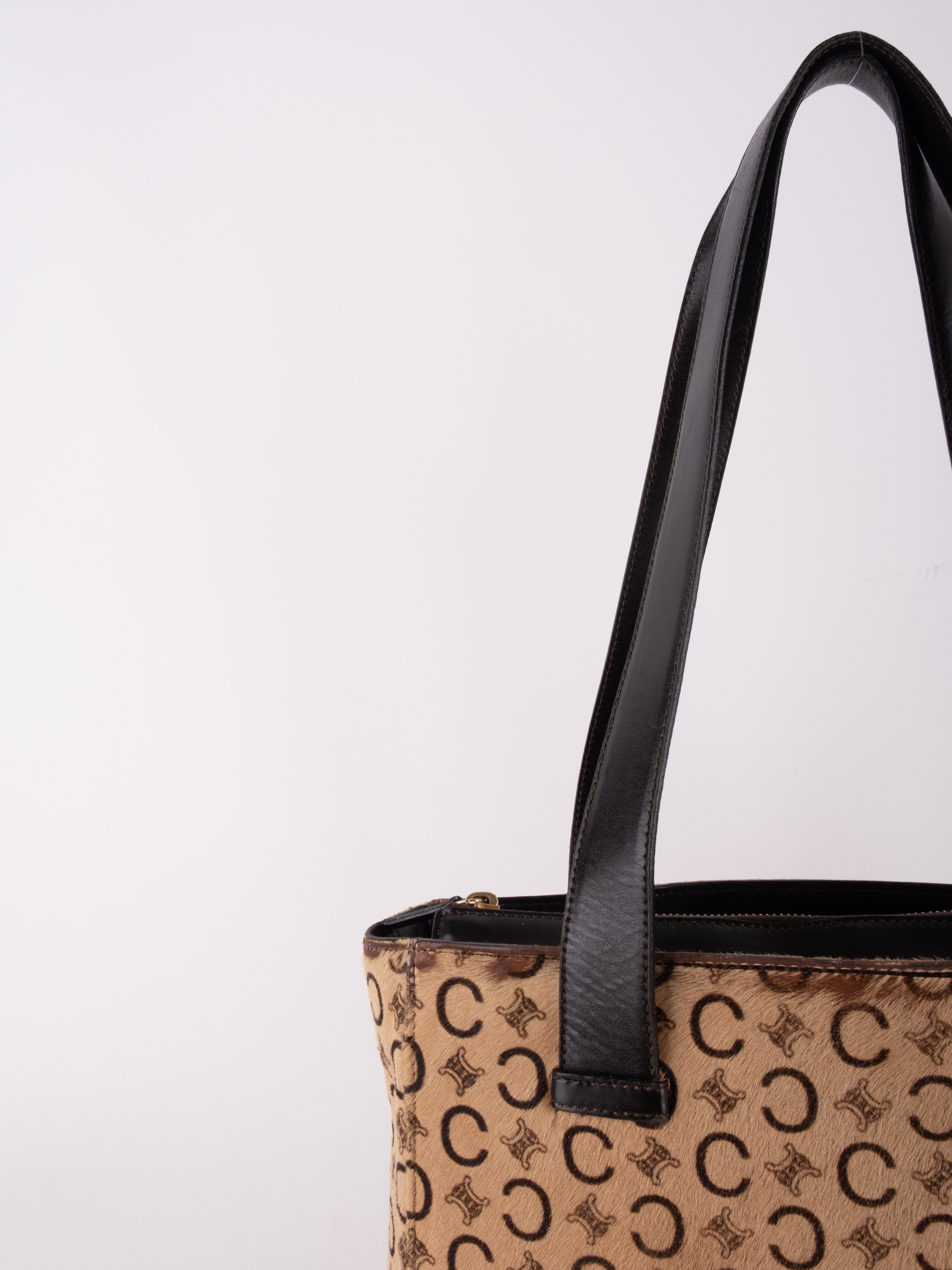 Celine Faux Fur Monogram Tote Bag