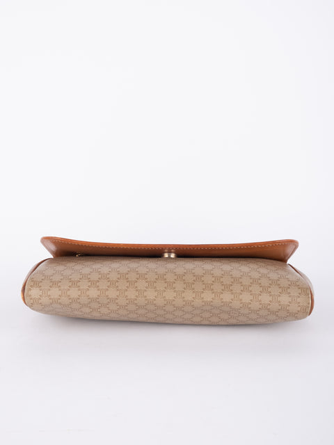 Celine Macadam Vintage Beige Envelope Clutch
