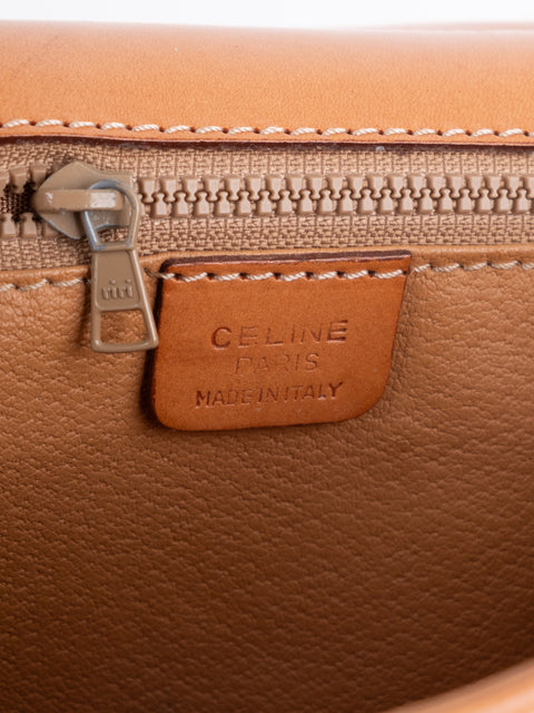 Celine Macadam Vintage Beige Envelope Clutch