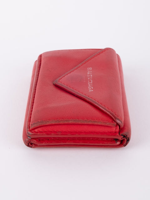Balenciaga Mini Papier Wallet Red