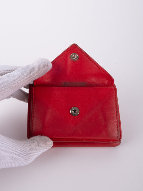 Balenciaga Mini Papier Wallet Red