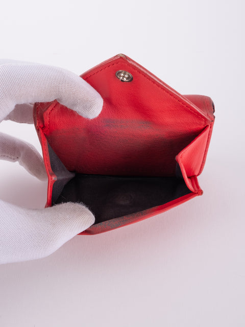 Balenciaga Mini Papier Wallet Red