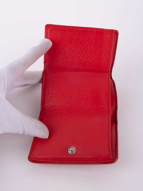 Balenciaga Mini Papier Wallet Red