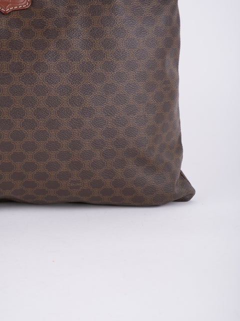 Celine Macadam Vintage Brown Tote Bag