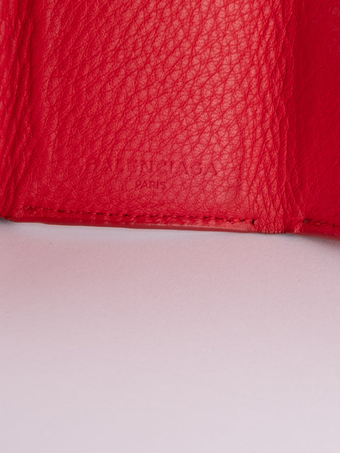 Balenciaga Mini Papier Wallet Red