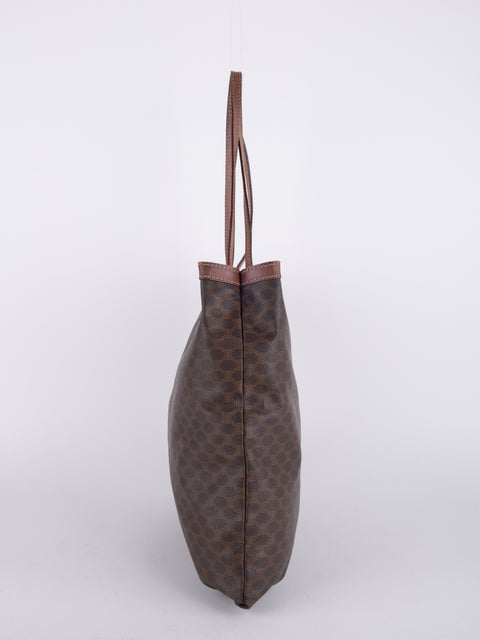 Celine Macadam Vintage Brown Tote Bag