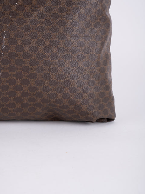 Celine Macadam Vintage Brown Tote Bag