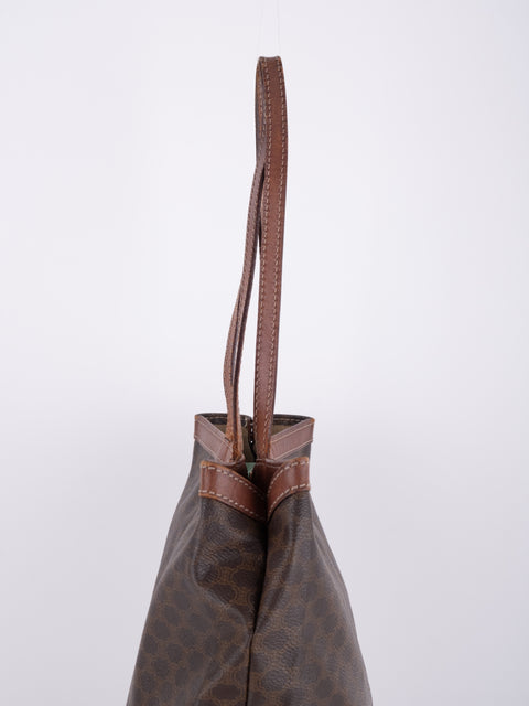 Celine Macadam Vintage Brown Tote Bag