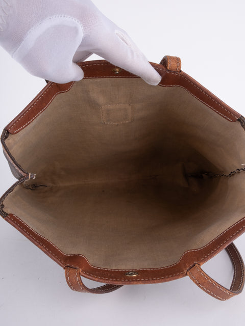 Celine Macadam Vintage Brown Tote Bag