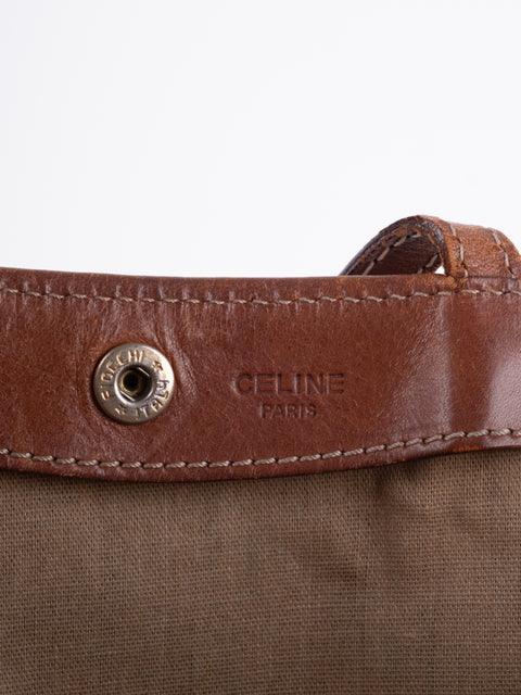 Celine Macadam Vintage Brown Tote Bag