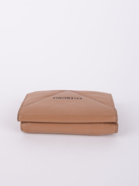Balenciaga Mini Papier Wallet Nude