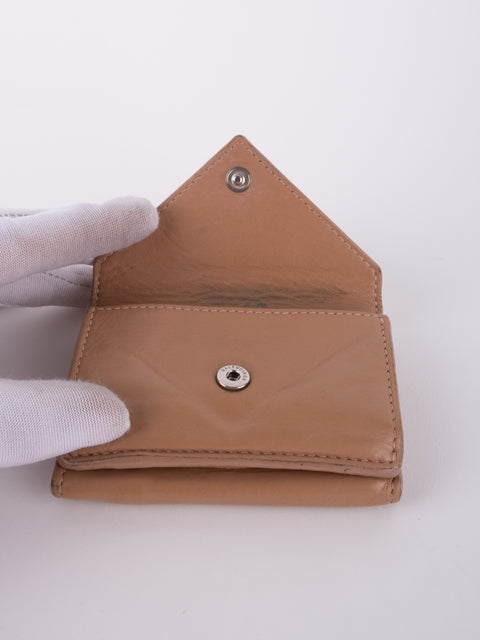 Balenciaga Mini Papier Wallet Nude