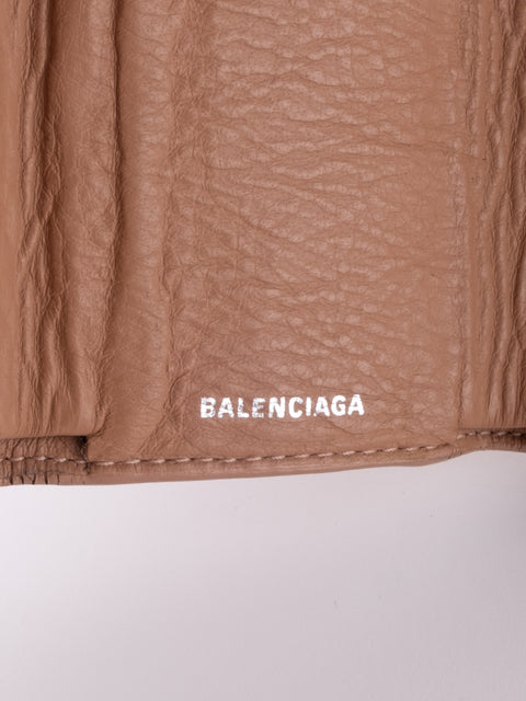 Balenciaga Mini Papier Wallet Nude
