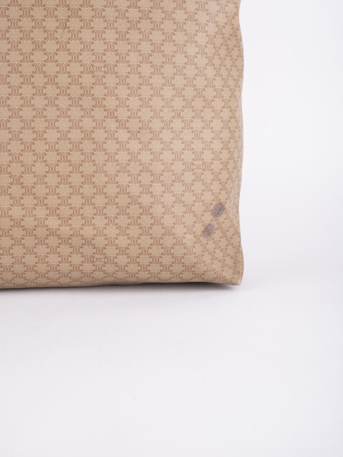 Celine Macadam Vintage Beige Large Tote Bag