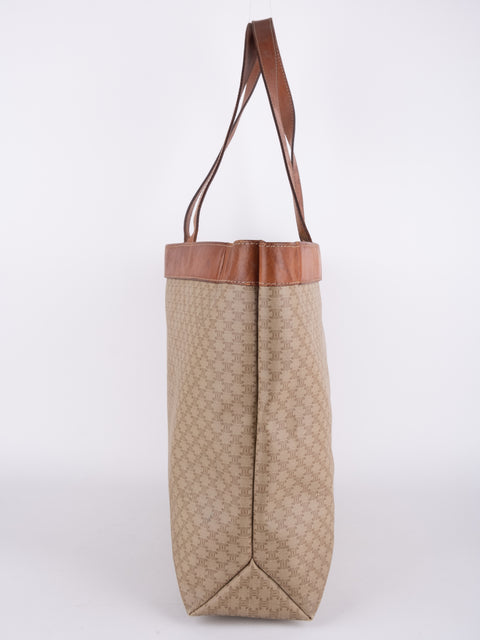 Celine Macadam Vintage Beige Large Tote Bag