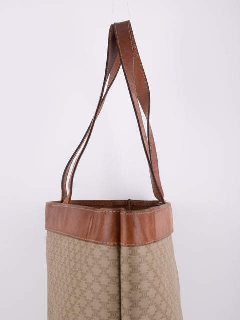 Celine Macadam Vintage Beige Large Tote Bag