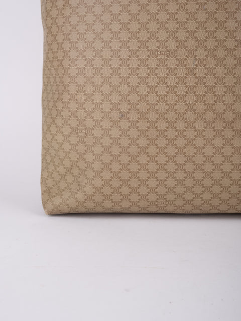 Celine Macadam Vintage Beige Large Tote Bag