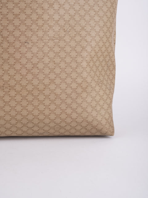Celine Macadam Vintage Beige Large Tote Bag