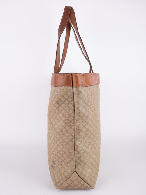 Celine Macadam Vintage Beige Large Tote Bag